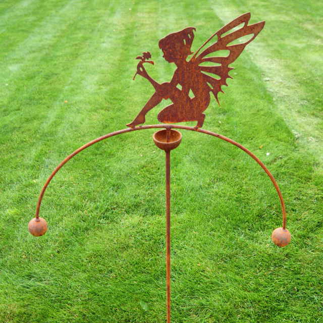 Fairy Double Ball Garden Wind Spinner Rocker